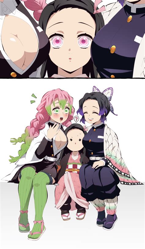 kamado nezuko, kochou shinobu, and kanroji mitsuri (kimetsu no yaiba ...