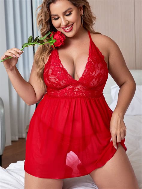 Wholesale Plus Size Erotic Lingerie Sexy See Through Lace Mesh Strap ...