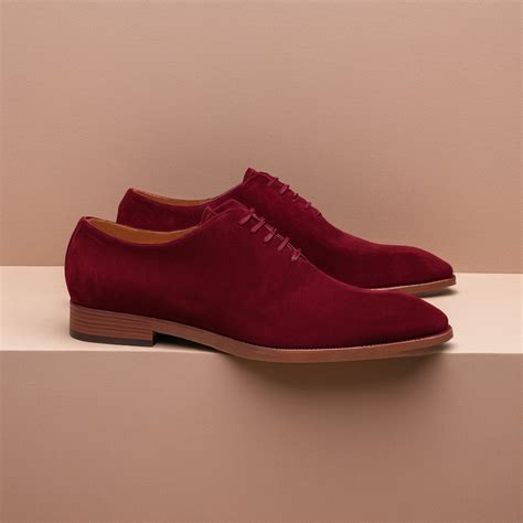 Burgundy Suede Leather Santoni Oxford Shoes – Costoso Italiano