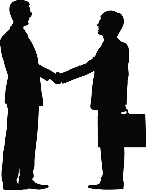 Business Woman Silhouette - Business People Shaking Hands Silhouette ...