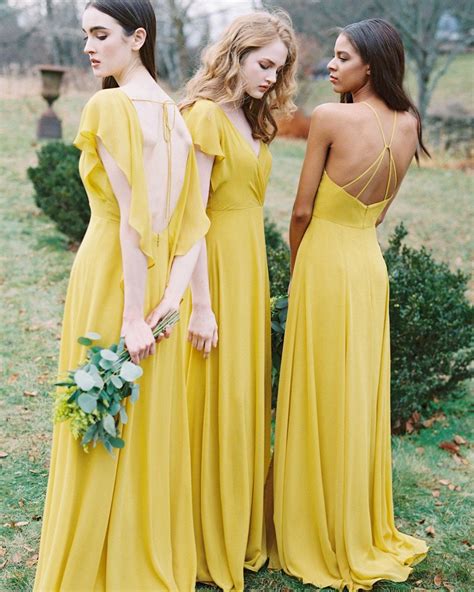 Yellow Beach Bridesmaid Dresses