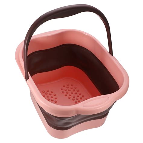 Unique Bargains Large Size Portable Plastic Collapsible Foot Bath 15L/4 Gallons Soaker with ...