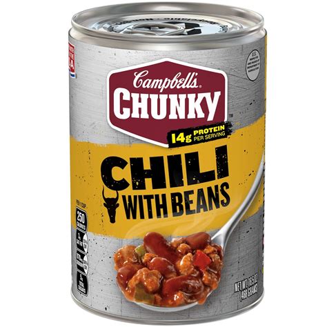 Campbell's Chunky Chili with Beans, 16.5 oz. Can - Walmart.com ...