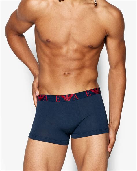Emporio Armani Trunk – Navy & Red Waistband – Next Gay Thing