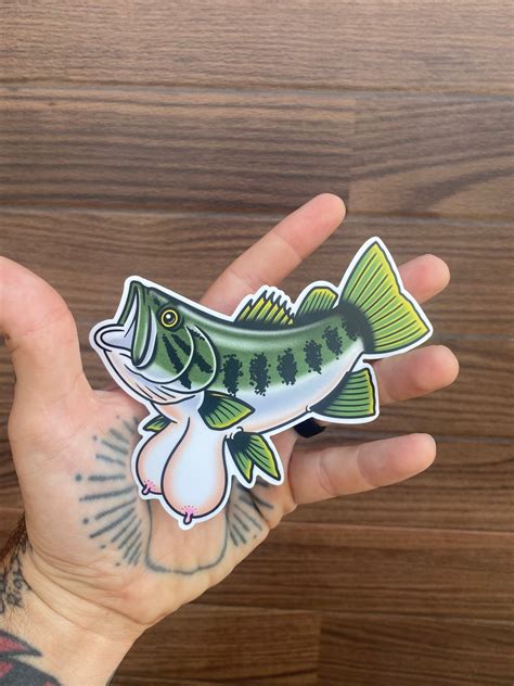 Bass and Titties Full Size Sticker | DrewLR
