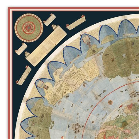 Ancient Flat Earth Map Poster - Urbano Monte 1587, Antique Map, Old Map ...