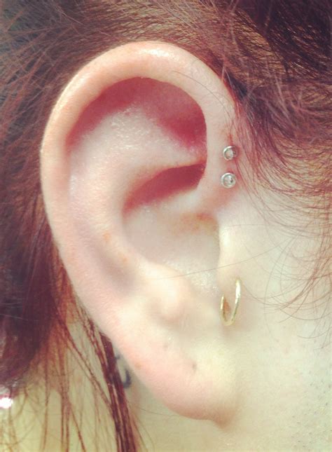 Double Anti Helix Piercing