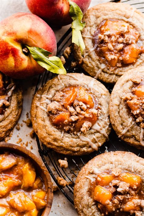 peach cobbler cookies - Blue Bowl