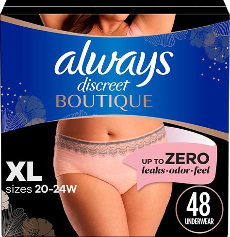 Amazon.com: Always Discreet Boutique Adult Incontinence and Postpartum ...