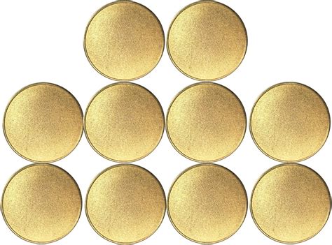 Amazon.com: Solid Brass Blank Coins for Laser Engraving Blank Challenge ...