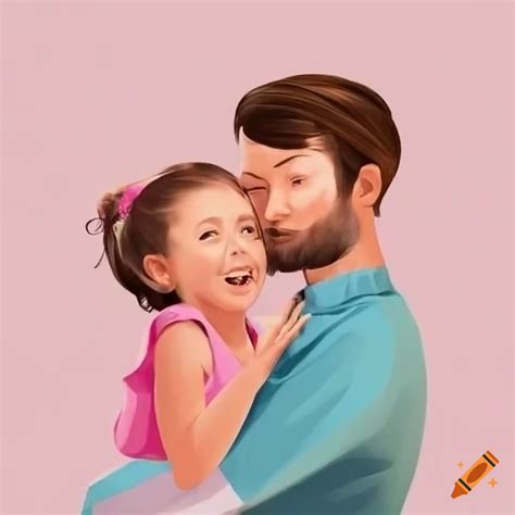 Dad and daughter on Craiyon