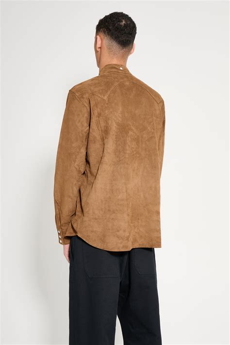 Carter Young Suede Western Shirt Coffee - Très Bien