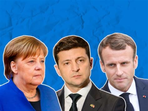 Нормандський формат - Зеленський провів переговори з Меркель і Макроном ...