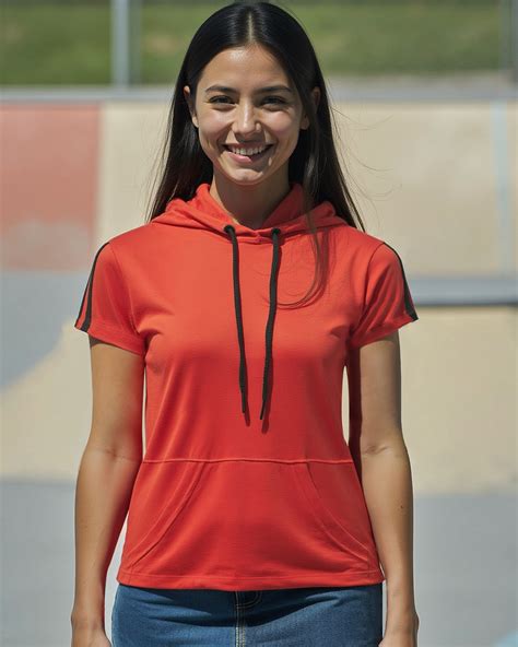 Buy Women's Red Hoodie T-shirt Online at Bewakoof