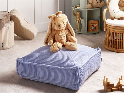 Velvet Floor Cushion 55 x 55 x 20 cm Light Violet ALLOZAI | Beliani.co.uk