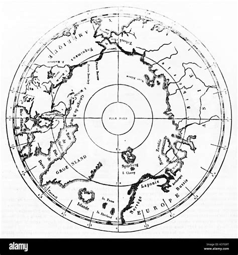 North pole map hi-res stock photography and images - Alamy