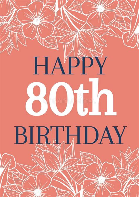 Happy 80th Birthday Blue Stock Illustrations - 328 Happy 80th Birthday ...