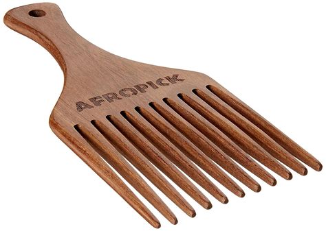 Wooden Afro Pick for Natural Curly Hair - Handcrafted African Design ...