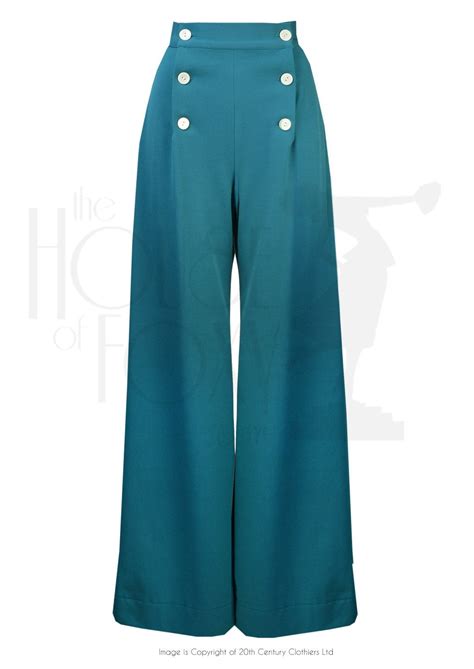 30s Sailor Pants - Teal | Pants women fashion, Fashion pants, Womens ...