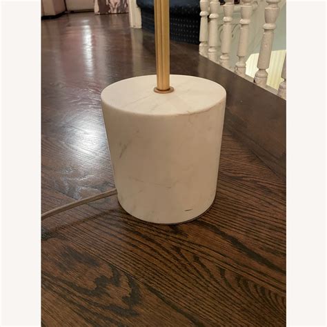 Crate and Barrel Marble and Gold Floor Lamp - AptDeco