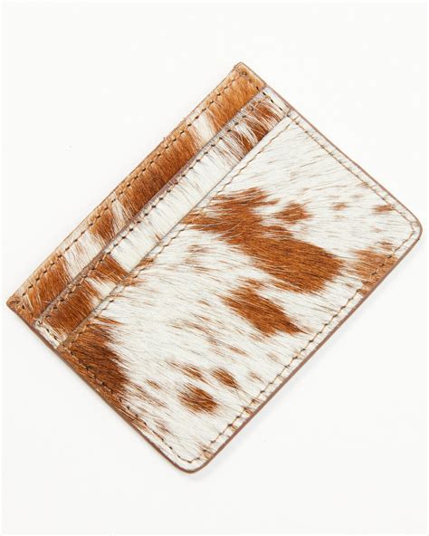 Shyanne Women's Meadow Hairon Leather Credit Card Wallet, Brown