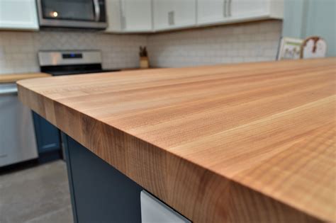 Perfect Boos Butcher Block Blue Kitchen Cabinets Countertops