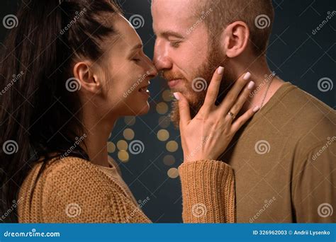 Romantic Bond and Love at Home, Care and Time Together. Young Man and ...