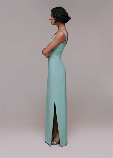 Sage Green Mila Square Neck Maxi Dress | WHISTLES