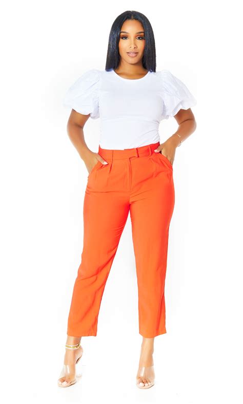 Red Oragne Pants | Orange Pants | Orange Pants Women– Cutely Covered