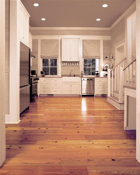 Newly-Built Kitchen w/ Reclaimed Heart Pine Floorign | Heart pine ...