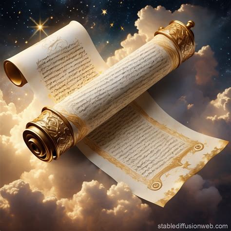 Celestial Scroll in Heavenly Space | Stable Diffusion Online