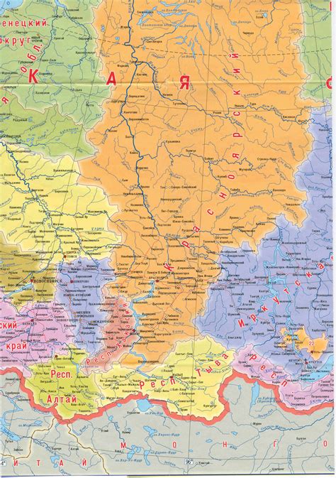 Подробная карта России. Подробная карта регионов России. Карта России с ...