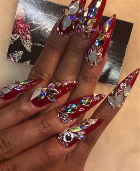 Cardi B nails | Cardi b nails, Bling nails, Luxury nails