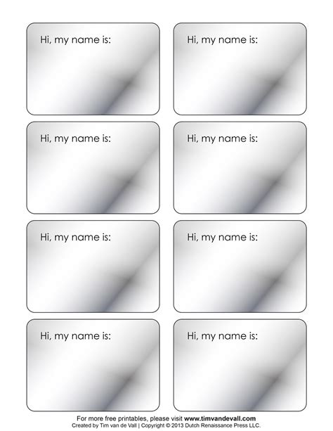 Printable name tags | Compatible w/ Avery Templates 5395 / 05395