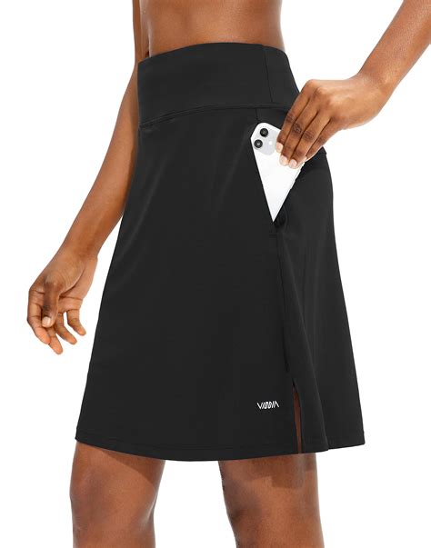 Viodia Women's 20" Knee Length Skorts Skirts Athletic Tennis Golf Skirt ...