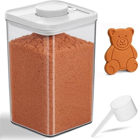 Airtight Brown Sugar Container, 2.75QT(88OZ/2.6L) Clear Brown Sugar ...