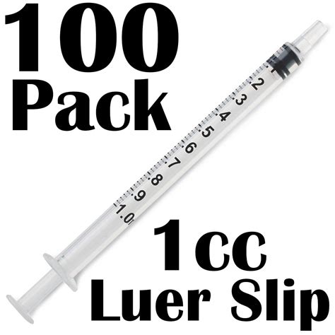 1mL TB Luer Slip Tip Syringes (without needles) - Pack of 100 - Walmart.com