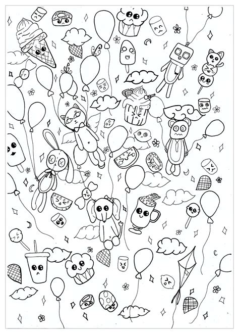 Kawaii - Coloring Pages for Adults