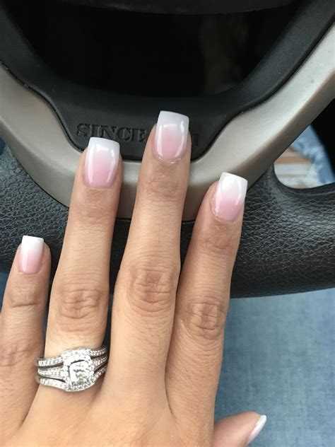White Ombre French Tip Nails at Charles Betsy blog