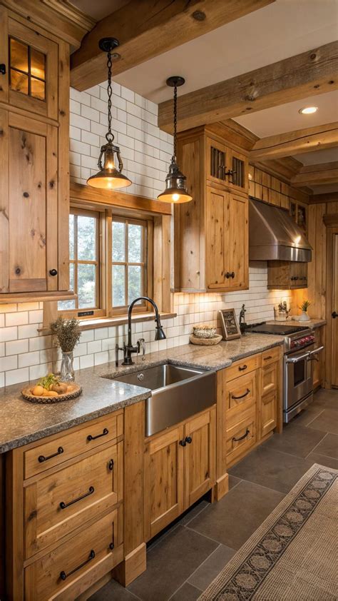 20 Stunning Natural Wood Kitchen Cabinet Designs in 2025 | Rustic ...