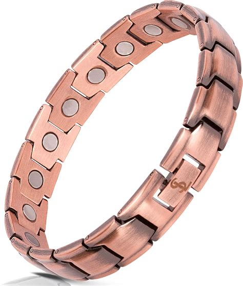 Amazon.com: Smarter LifeStyle Elegant Copper Magnetic Bracelet for Men, Adjustable Bracelet ...