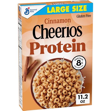 Amazon.com: Cheerios Protein Cereal, Cinnamon, 8g Protein, Large Size ...