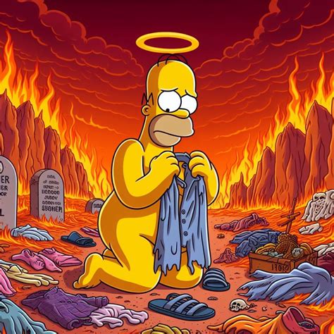 Homer Simpson Nude and Surrounded by Clothes by Darth19 on DeviantArt