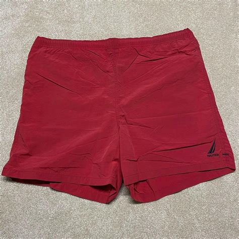 Nautica Bathing Suit Men Large XL Adult Red Swim... - Depop