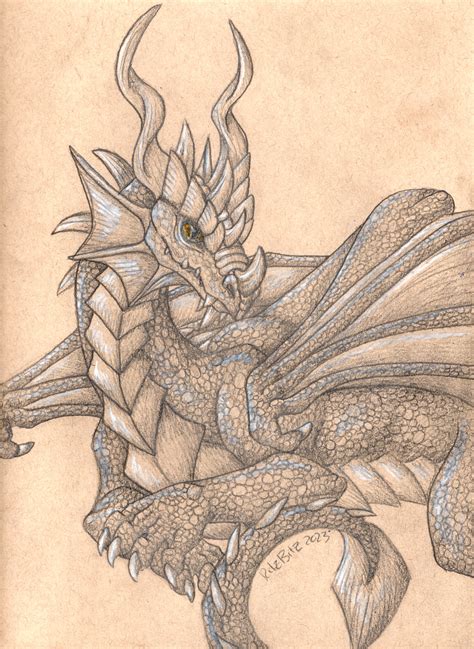 Dragon Drawing In Pencil Dragon Pencil Drawing By Ajison E U On