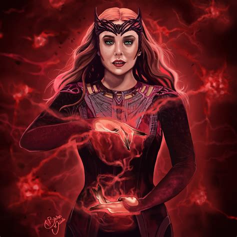 ArtStation - Fan Art Scarlet Witch - Wanda Maximoff (jenn rubio reference)