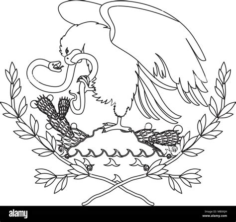 emblem of the mexican flag Stock Vector Image & Art - Alamy