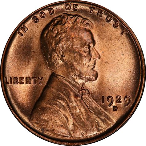 1929 D 1c Ms | Lincoln Cents - Wheat Reverse | Coin