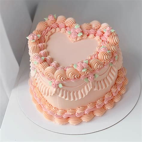 Heart Shaped Cake with Pink Frosting
