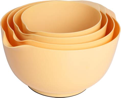 Amazon.com: OGGI Set of 3 Mixing Bowls with Pour Spout - Nested Plastic ...